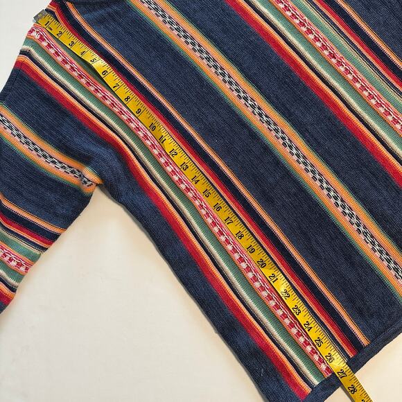 Chaps Western Sweater Womens Size 2X Aztec Striped 3/4 Sleeve Linen Cotton - Picture 7 of 7